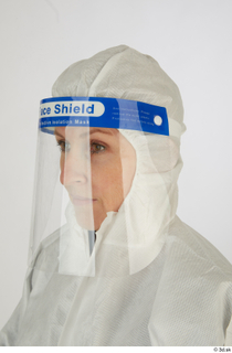 Photos Daya Jones Nurse in Protective Suit head protective shield…